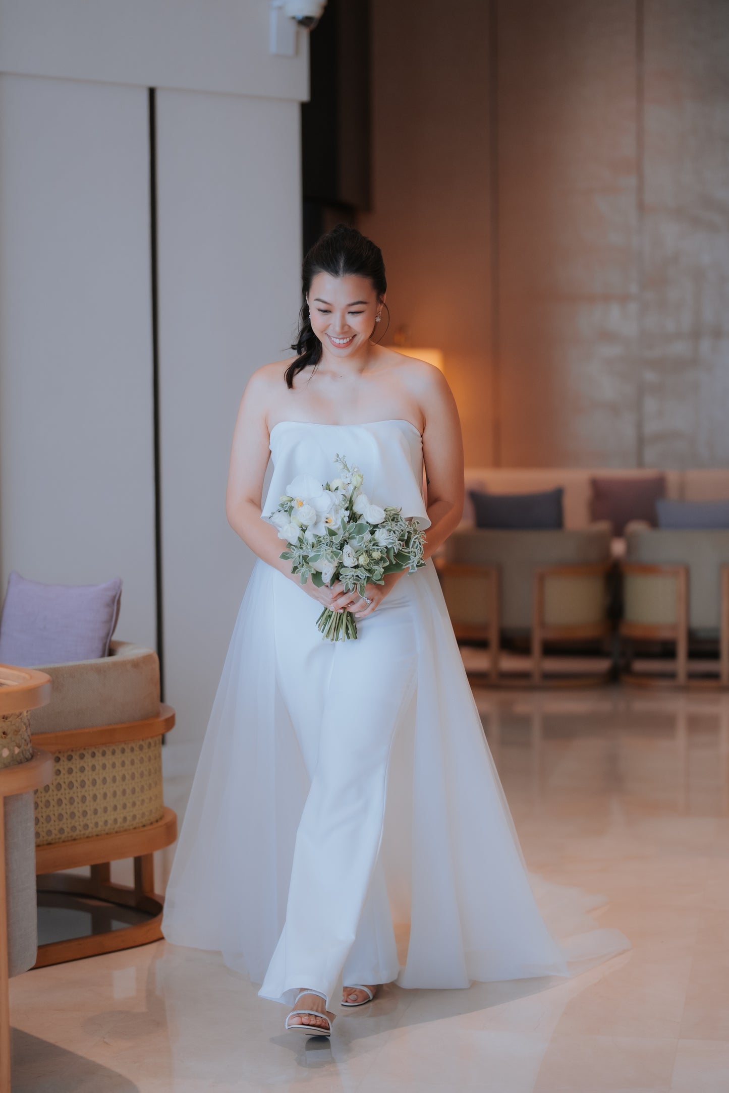 Daring Elegance: Audrey's Jumpsuit Bridal Gown