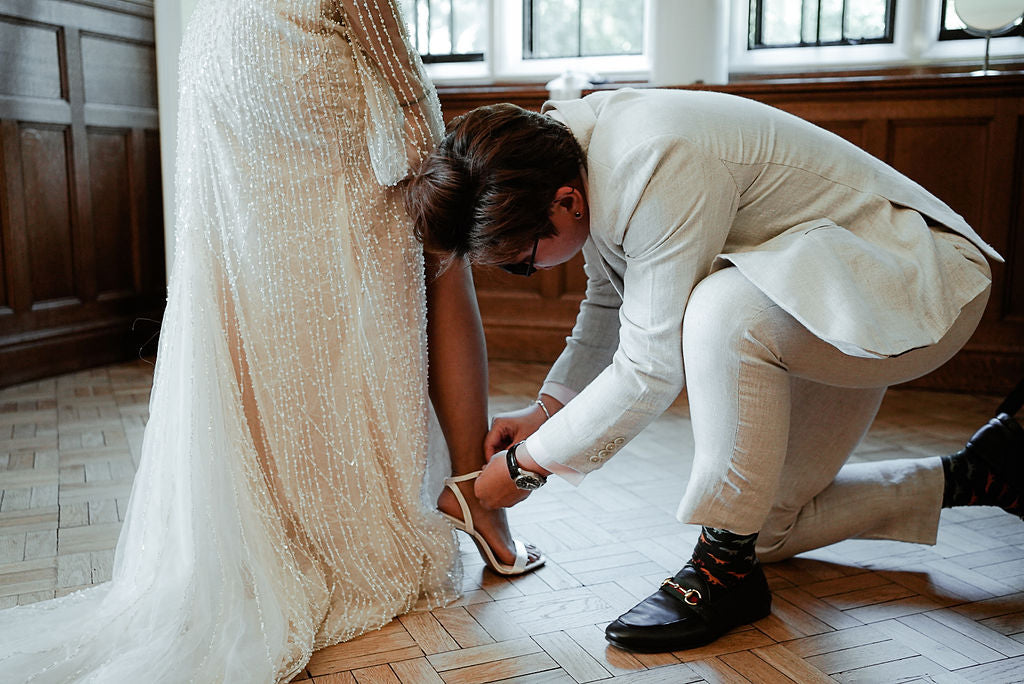 Breaking Tradition: Bride Ishnee’s Stunning Sparkle Gown in Champagne