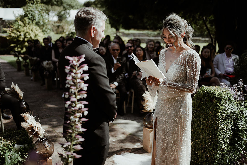 Breaking Tradition: Bride Ishnee’s Stunning Sparkle Gown in Champagne