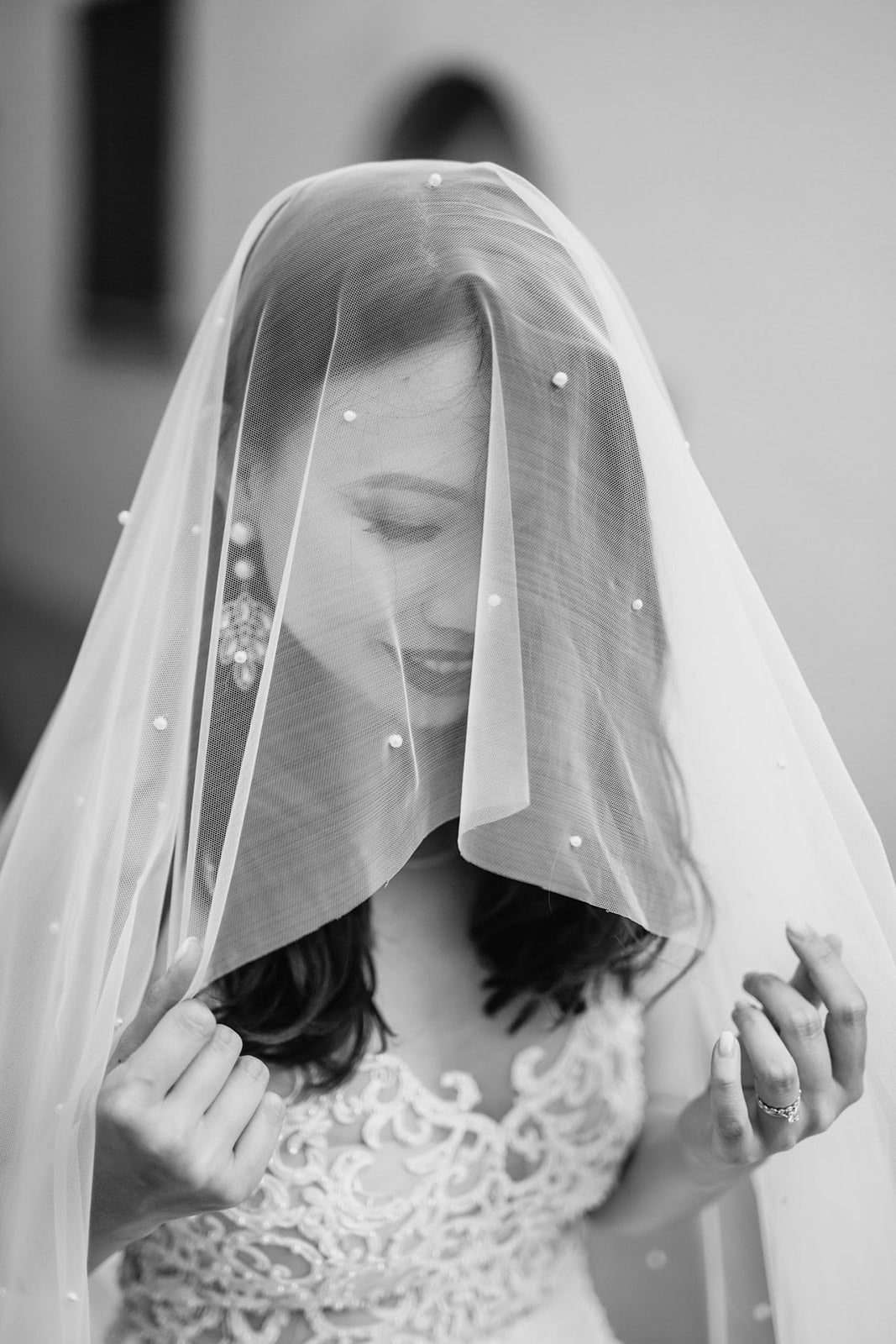 custom made veil pearls Malaysia