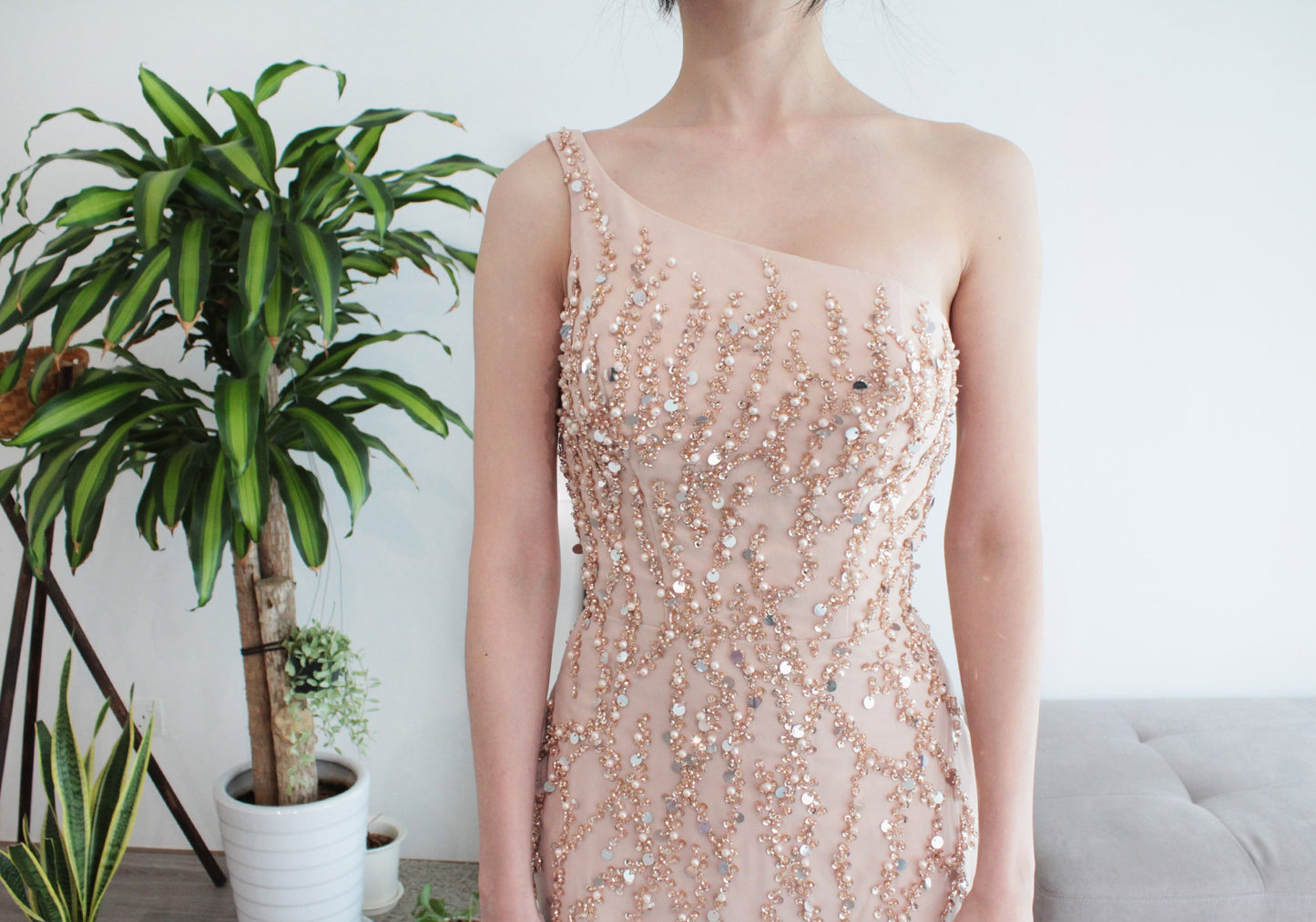 sparkling beadwork gown