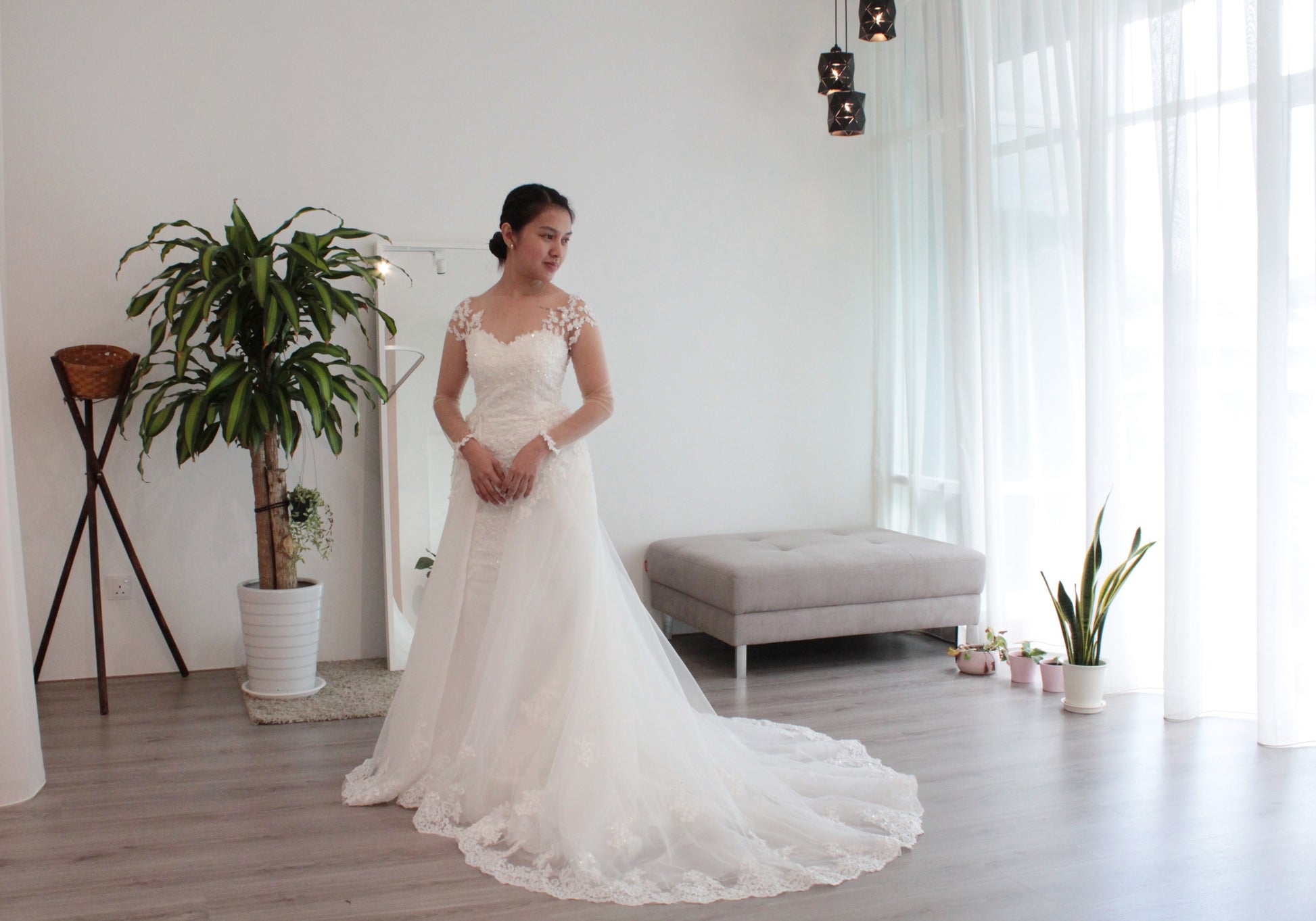 wedding dress with detachable skirt