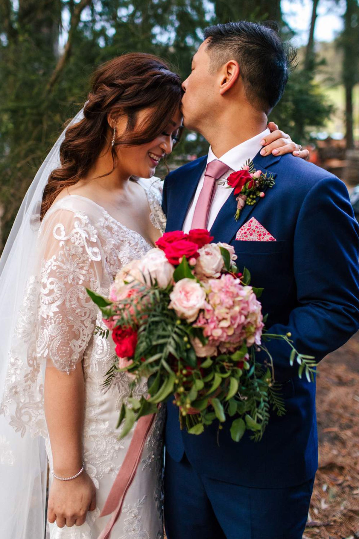 butterfly sleeves bridal gown